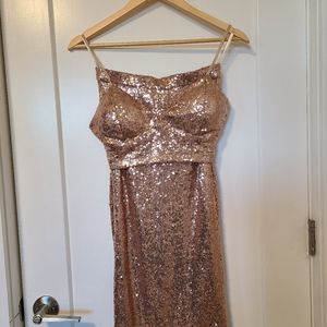 Gold sequin 2 piece outfit